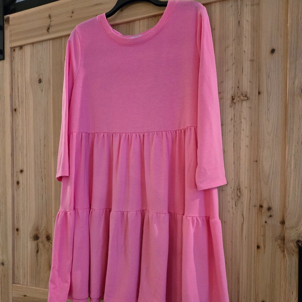 Pink tiered dress